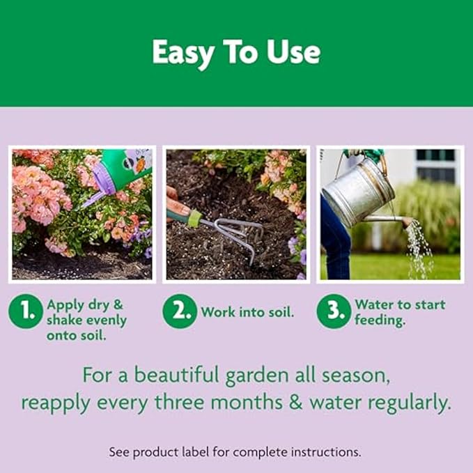 Miracle-Gro Shake 'n Feed Rose & Bloom Plant Food - Long-Lasting Granular Fertilizer for Flowering Plants, Feeds Up to 3 Months - 4.5 lbs.