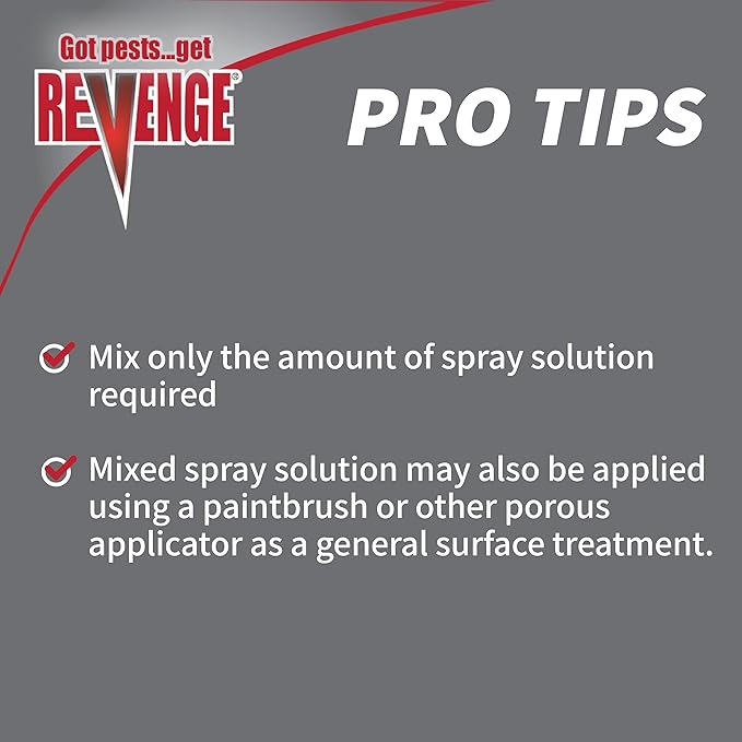 Revenge Home Pest Control, 18 oz Concentrate, Long Lasting Protection Kills 500+ Listed Insects, for Indoors and Outdoors