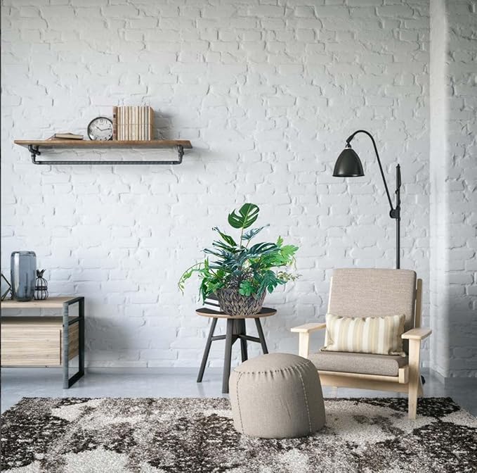 AlphaAcc 15.8" Artificial Monstera Plant in Rattan Woven Round Basket Planter Lifelike Fake Plants Decorative Artificial Plants Tropical Greenery for Kitchen Bathroom Bedroom Living Room Office Decor