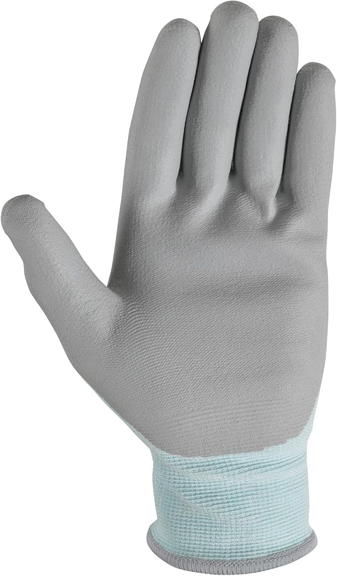 Wells Lamont Women's COOLMAX PU Coated Work Gloves, Small (500S), Aqua