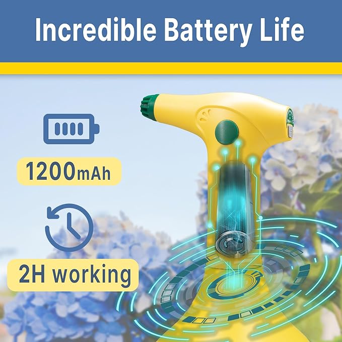 T TOVIA:Electric Sprayer, 1 Liter USB-C Battery Spray Bottle Powered, Rechargeable, Portable Garden ，Plant Misters for Inside， Outdoor and Indoor Plants,Cleans and Gardens, Handheld