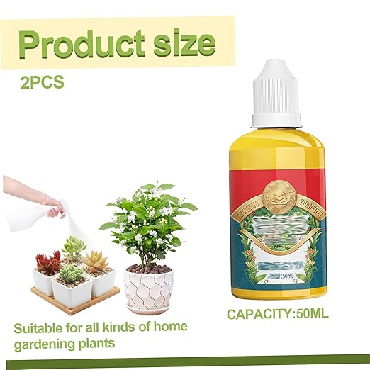 2Pcs Root Booster for Plants, Flowers, Vegetables, Universal Succulent Fertilizer for Improving Growth, Nutritious Liquid Fertilizer, Perfect for Gardener, 50ml, Indoor Plant, Succulent F