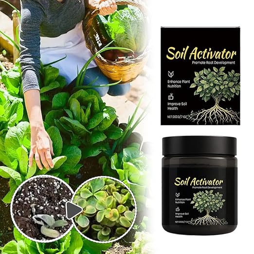 Water Soluble Soil Activator for Plants, Soil Conditioner to Loosen Compacted Dirt & Promote Root Growth, for Lawns, Gardens, Potted Plants, Vegetables & Flowers