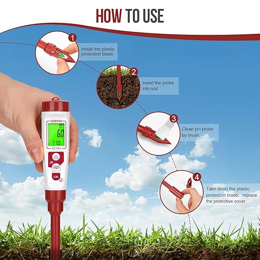 Digital pH Meter High Accuracy UL-Certified Water Tester with 6 Packs Calibration Powders Color LCD Backlit Display with pH Test Strip for Pools Hydroponics Aquariums Hot Tubs Drinking Water