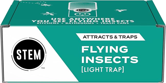 STEM Flying Insect Light Trap Refill Cartridges, Indoor Fruit Fly Trap, Insecticide-Free Pest Control for Home, Attracts and Traps Insects, Official STEM Refills - 10 Count