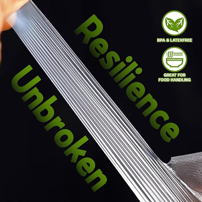 Disposable TPE Gloves Latex-Free Powder-Free BPA-Free Food Safe 100/400 Packs for Food Handling, Gardening, Cleaning