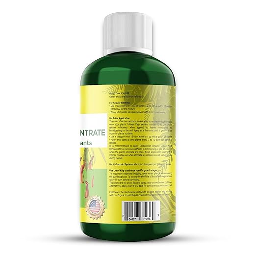 GARDENWISE Organic Premium Kelp Seaweed Fertilizer: Indoor Plant Fertilizer & Carnivorous Plant Food for Venus Flytraps, Sundews, Drosera Capensis,Pitcher Plants,Butterworts & Other (8 OZ)