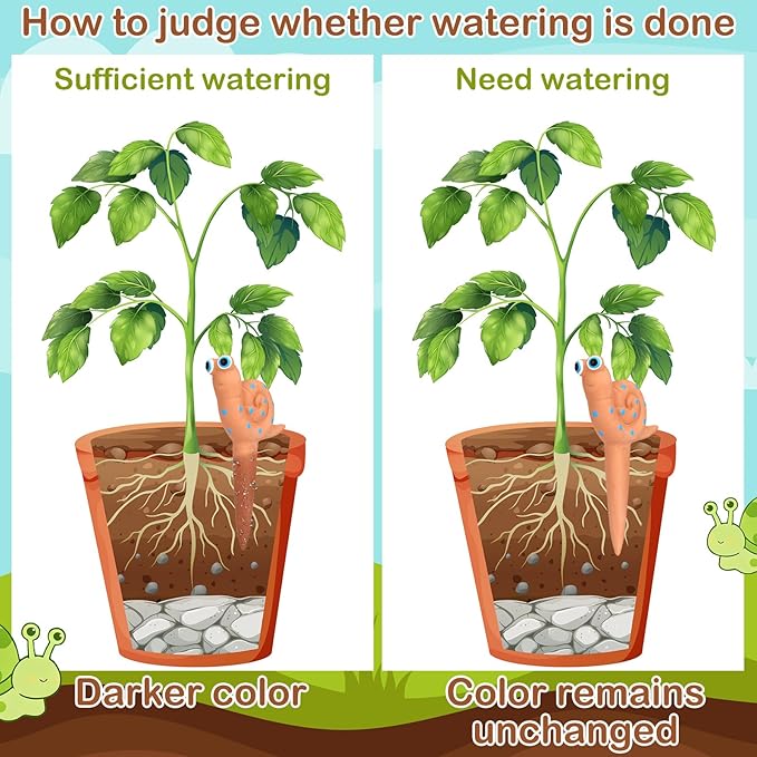 Relaxweex 6 Pcs Water Sensor Ceramic The Potting Shed Water Sensor Plant Decoration Moisture Monitor Gardening Houseplant Humidity Meter Fun Gardening Gift for Your Potted Plant