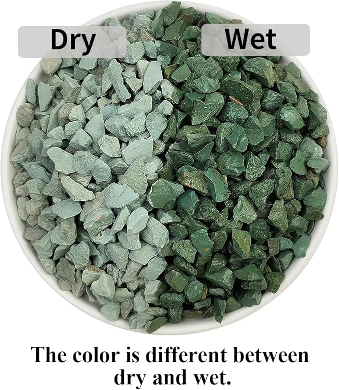 YISZM Succulents and Cactus Green Zeolite Rocks, Decorative Stones Pebbles for Indoor Plants, Bonsai, Fairy Gardening, Terrarium, 5lb