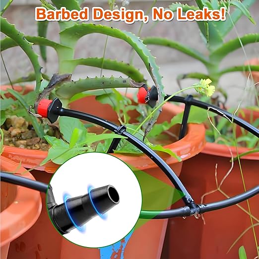 Gardrip 280 Pcs Drip Irrigation Fittings Kit for 1/4" Tubing：Gardrip 1/4 Inch Drip System Barbed Connectors (Nozzles, Nozzle Tees, Valves, Single Barbs, Couplings, Tees, Elbows, Plugs, Crosses)