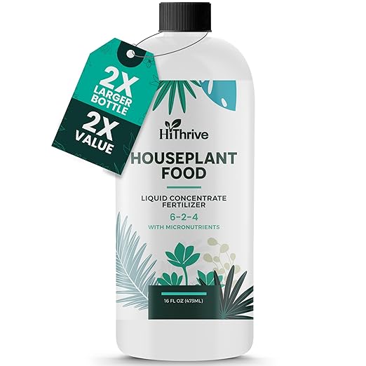 16oz Houseplant Fertilizer, All Purpose Indoor Plant Food - Makes 87+ Gallons, Plant Food for Houseplants - Fiddle Leaf Fig Tree, Pothos & More, 6-2-4 NPK, Concentrated Fertilizer for Indoor Plants