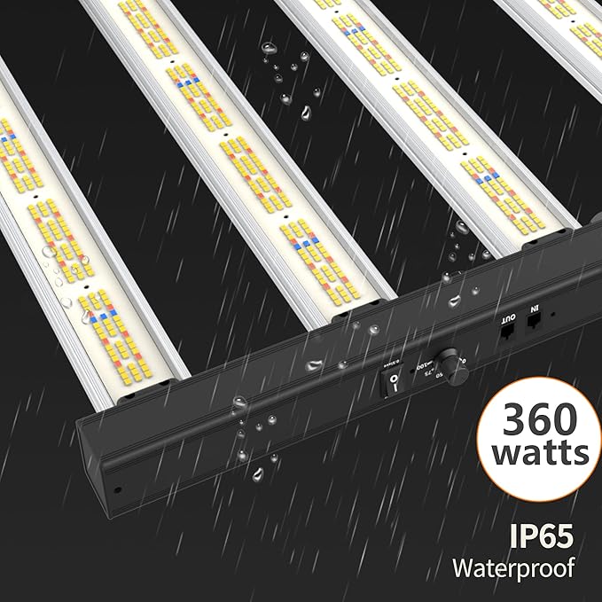 FARMLITE LED Grow Lights for Indoor Plants Full Spectrum Growing Light Bar Plant Hanging Growing Lamps Seedling Daisy Chain Dimmable Board 4x4ft Coverage (360watts)