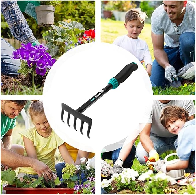 Premium Garden Trowel, Hand Tool for Planting, Stainless Steel Small Shovel with Ergonomic Handle, Transplant Shovel for Flowers Vegetables and Greenhouse Use, Digging Rake for Backpacking