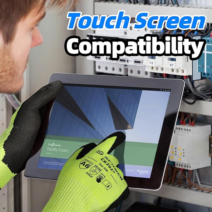 Schwer 120 Pairs Cut Resistant Gloves ANSI A6/A7 (Send Randomly) Cut Proof Work Gloves, Touchscreen, for Men and Women Used for Woodworking, Glass Cutting, Construction, Cargo Handling, Car Repair, M