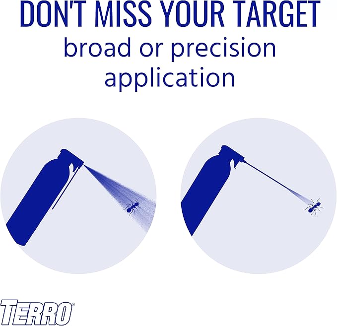 TERRO T1901-6 Ready to Use Indoor and Outdoor Carpenter Ant, Termite, and Carpenter Bee Killer Aerosole Spray - 16 Ounces