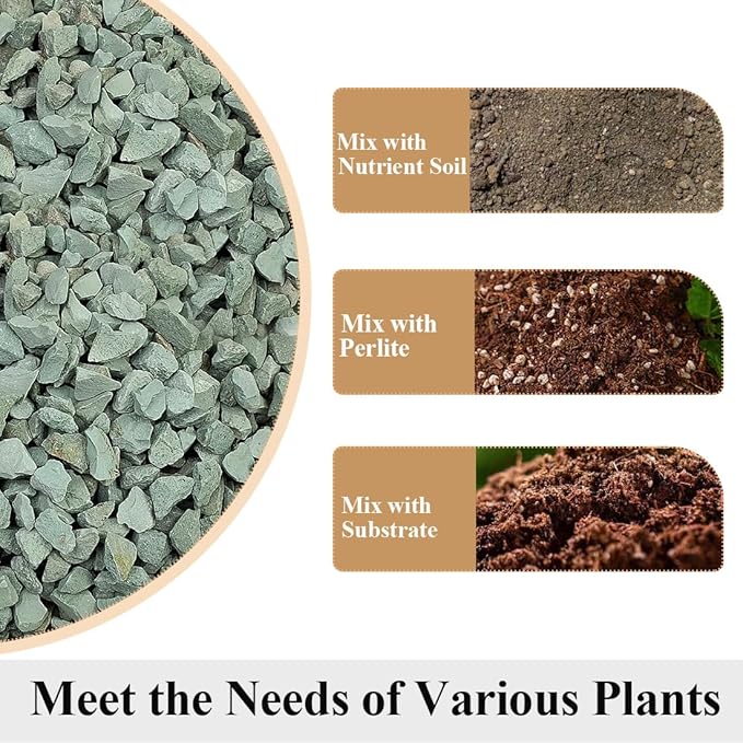 YISZM Succulents and Cactus Green Zeolite Rocks, Decorative Stones Pebbles for Indoor Plants, Bonsai, Fairy Gardening, Vases Fillers, Terrarium, 10lb