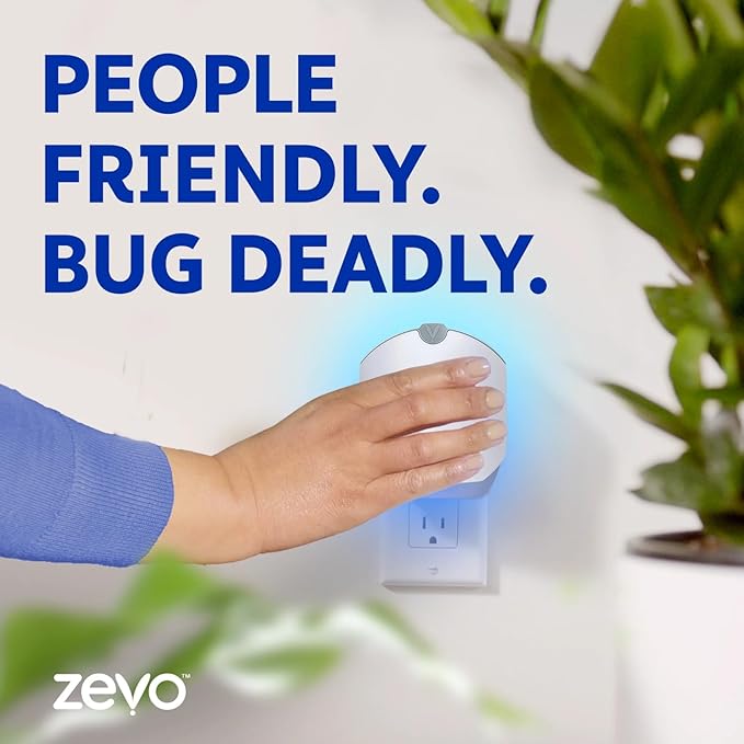 Zevo Plant Flying Insect Trap: Easy, Mess-Free Solution, Use Near House Plants - Kills Fungus Gnats, House Flies, & Fruit Flies (1 Device & 2 Refill Cartridges)