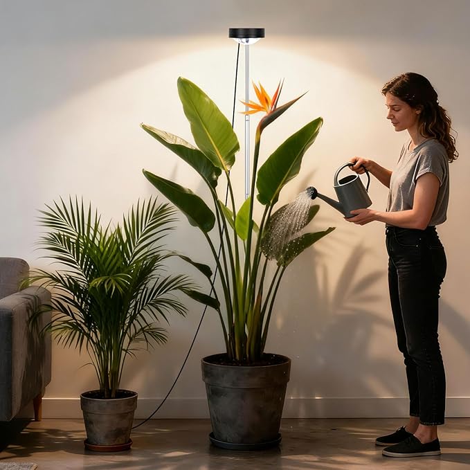 TONYFUL Plant Grow Light, 2025 New Sun-Focused Indoor Plant Lamp, LED Growing Light Full Spectrum for Indoor Plants, Height Adjustable, Low Safe Voltage,Idea for Large Plant Light