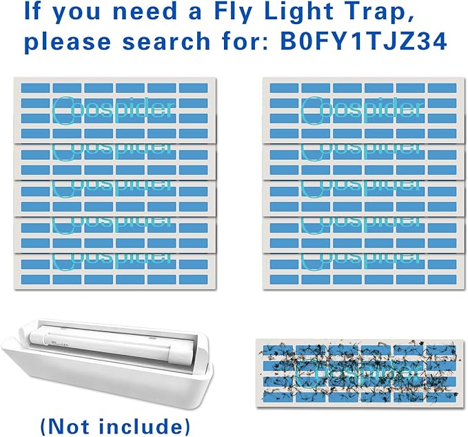 UV Fly Light Trap Indoor for Home Gnat Traps for House, Wall Sconce Fly Light Bug Catcher for Kitchen House & Restaurant Fruit Flies Garage & Warehouse (10 PCS Sticky Boards)