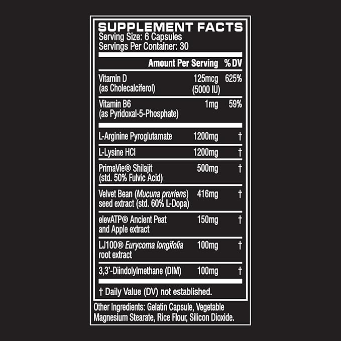 Cellucor P6 Ultimate GH Test Booster for Men, Growth Hormone Support Pills for Protein Synthesis & Fat Metabolism, 180 Capsules
