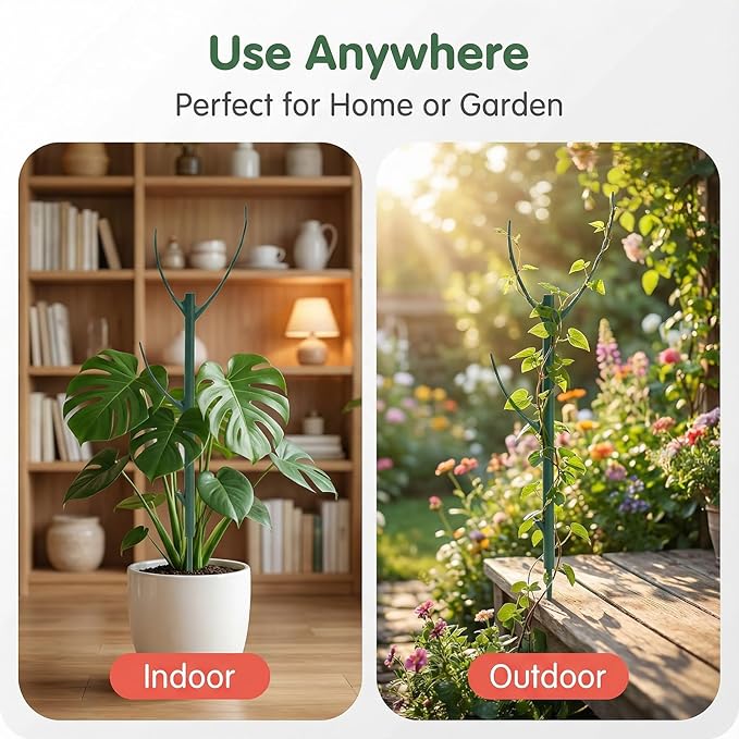 5pack Adjustable Plant Support Pole–Stackable Indoor/Outdoor Support Pole with Clamps,Suitable for Monstera Pothos Philodendron Climbing Plants,Garden Accessories, Perfect Replacement for Plant Stakes