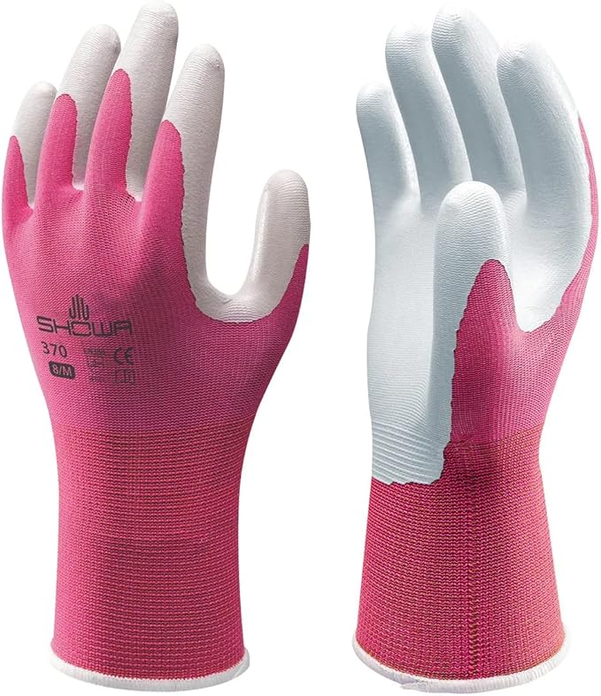 SHOWA Atlas 370B Professional Nitrile Work Gloves,for Landscaping, Gardening & Assembly, General Purpose Gloves