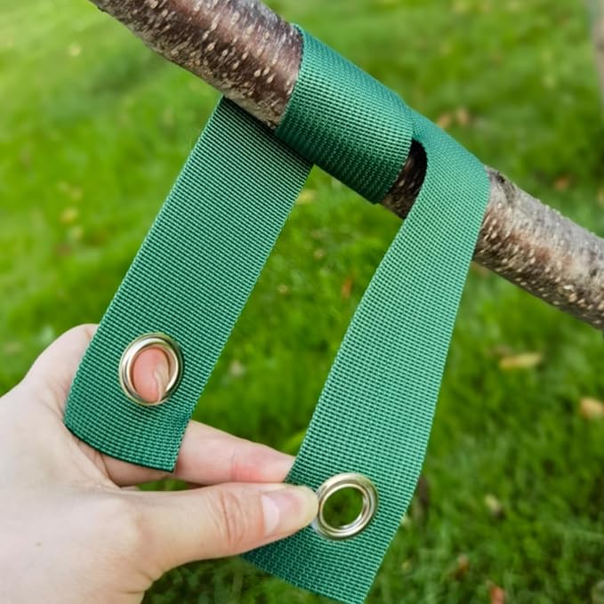3 Pcs Heavy Duty Steel Tree Stake Kit, Tree Supports for Leaning Tree Protection with 3 PCS 11.8" Steel Tree Stakes, 3 PCS 15.8" Tree Straps，32.8 FT Rope