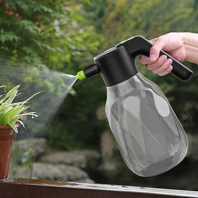 Electric Spray Bottle - 2L Indoor Watering Can for Plants, Automatic Plant Mister, Rechargeable Battery Powered Sprayer | Pump Sprayer for Gardening Lawn Yard Grass Car Cleaning Flowers Vegetables