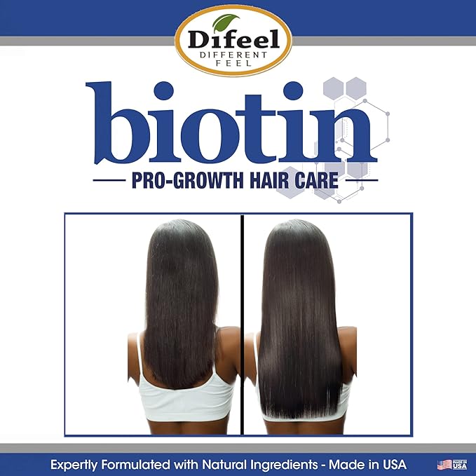 Difeel Biotin Pro-Growth Root Stimulator & Difeel Biotin Premium Hair OIl 2.5 oz. - 2-PIECE Boxed Gift Set - Biotin Hair Treament Collection for Hair Growth