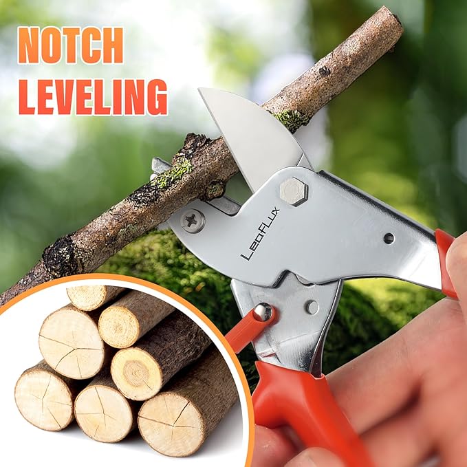 LeafLux 7" Professional Anvil pruner with SK-5 Blades, Best for Dry, Dead Stems & Branches, Plastic, Rubber.Gardening Clipper ，Cut-Multi-Purpose handheld shears for Industry & Crafts|LFXP1107