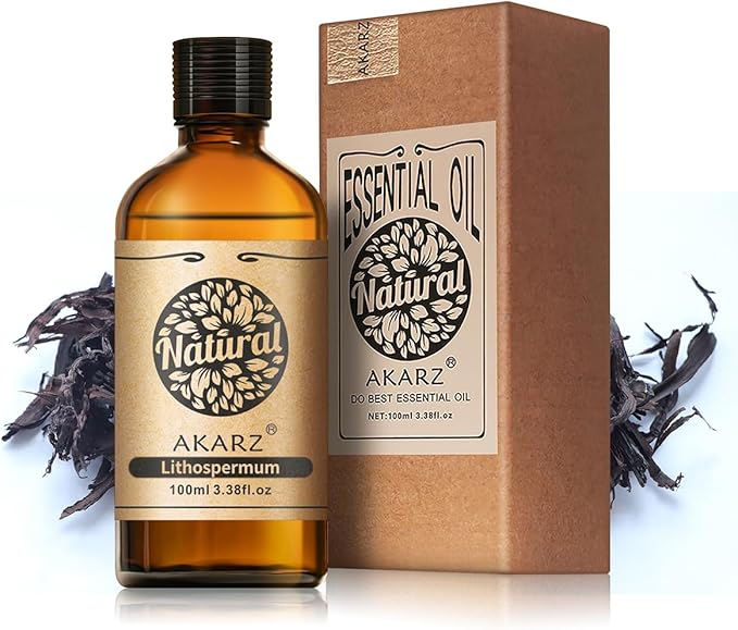 AKARZ 100ml Lithospermum Essential Oil Natural Lithospermum Oil Pure for Candle Making,DIY Skincare Products Massage,Home Spa Relaxation