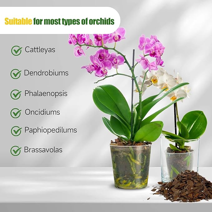 Organic Orchid Potting Mix 1qt, Mixture of Orchid Bark and Perlite, Specifically Formulated for Orchids