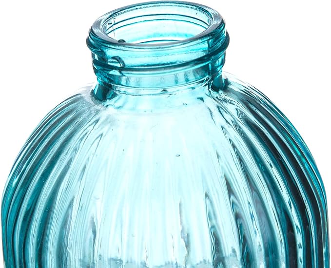 Topadorn Blue Glass Plant Mister Spray Bottle - Mini Vintage Watering Can with Pump for Indoor Plants & Succulents