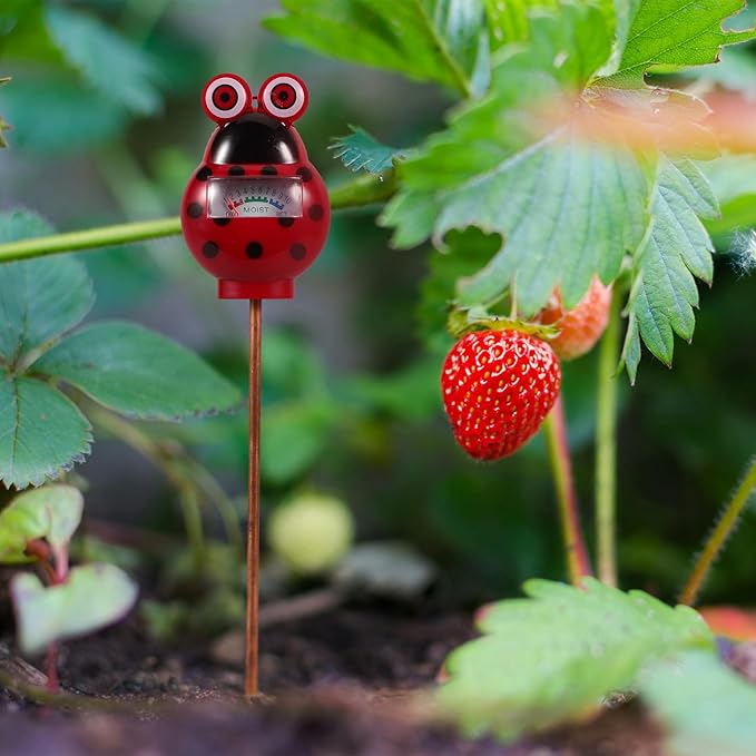 Veemoon Garden Soil Moisture Tester and Plants Moisture Meter Portable Single-Needle Soil Sensor for Indoor Outdoor Gardening with Beetle-Shaped Design