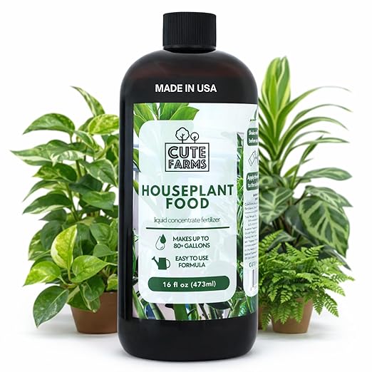 Houseplant Food 16oz Concentrated Fertilizer for Pothos, Monstera and More - All Purpose Indoor Plant Food - Makes up to 80+ Gallons - Cute Farms