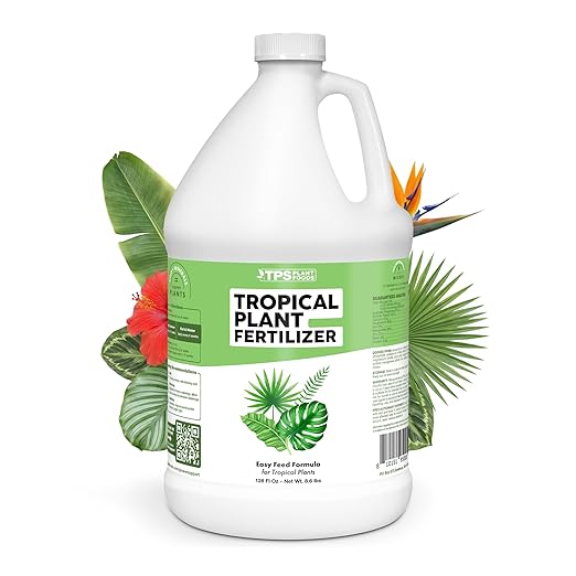 Tropical Plant Fertilizer – Liquid Plant Food for Bigger Leaves, Lush Growth & Stronger Roots, 1 Gallon
