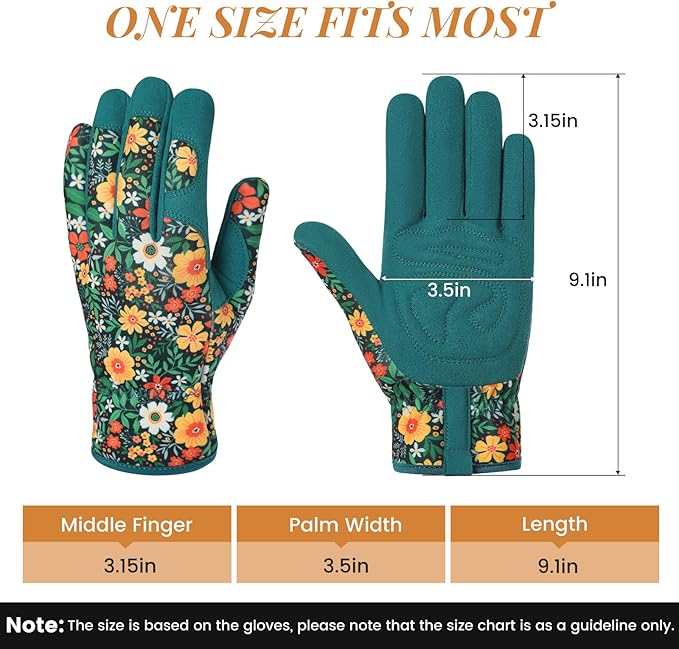 Tavaleu Gardening Gloves for Women, Thorn Proof Puncture Resistant Leather Garden Gloves, Breathable Working Gloves