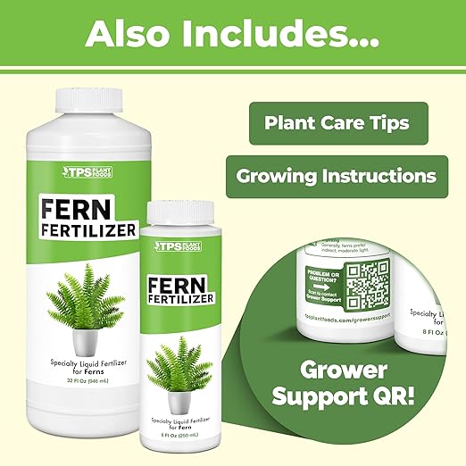 Fern Fertilizer – Liquid Plant Food for Fuller Fronds, Deep Green Color & Lush Growth, 1 Gallon
