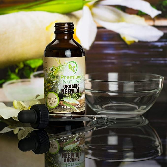 Premium Nature Organic Neem Oil for Skin and Hair Need Oil 100% Pure Cold Pressed for Essential Oil Mixing Neem Oils for Plants Neem Cake Massage Oil Neems Spray for Indoor Plants 4 oz