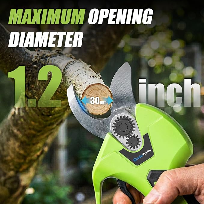 2-in-1 Electric Pruning Shears with 4.9-8.9ft Telescopic Pole, 2x 4.0Ah Batteries, Extra SK5 Blade, Battery Powered Pole Pruner Tree Branch Cutter for Garden, Yard, Fruit Tree Trimming