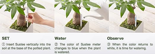IPPINKA Sustee Aquameter, Bundle of 36, House Plant Soil Moisture Meter, Best for Indoor Potted Plants - Medium Green Refillable