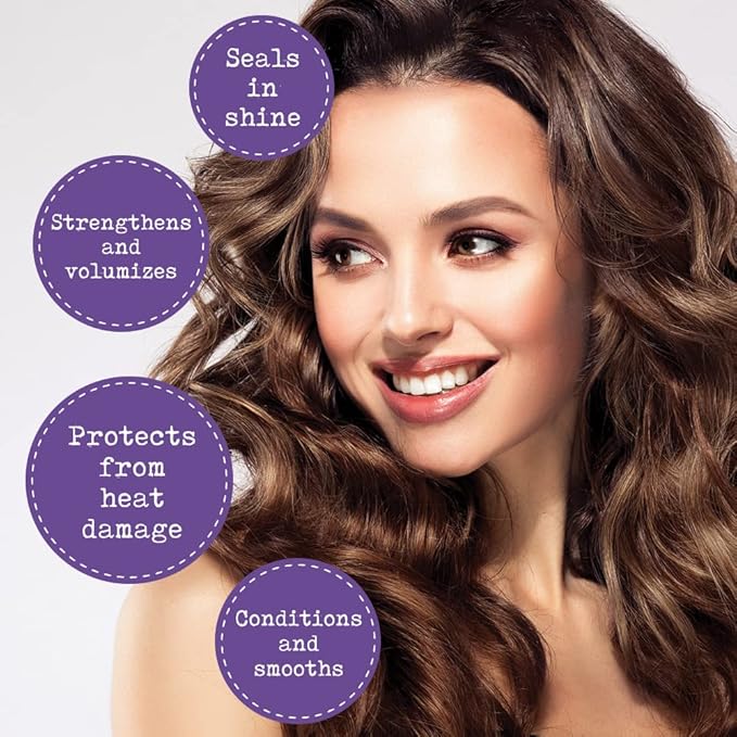 PHARM TO TABLE Heat Protect Biotin Spray - Vitamin B7 Formula Shields Hair up to 450F from Styling Tools, 240ml/8 fl oz