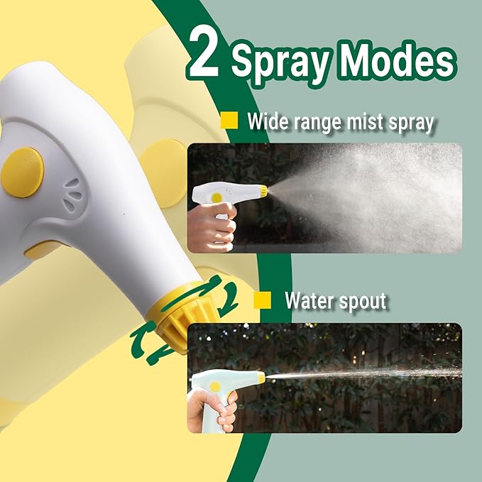 T TOVIA: Garden Sprayer 1 Liter USB-C Battery Spray Bottle Powered Electric, Rechargeable, Portable Garden ， Plant Mister Spray Bottle ， Outdoor and Indoor Plants,Cleans and Gardens, Handheld Powered