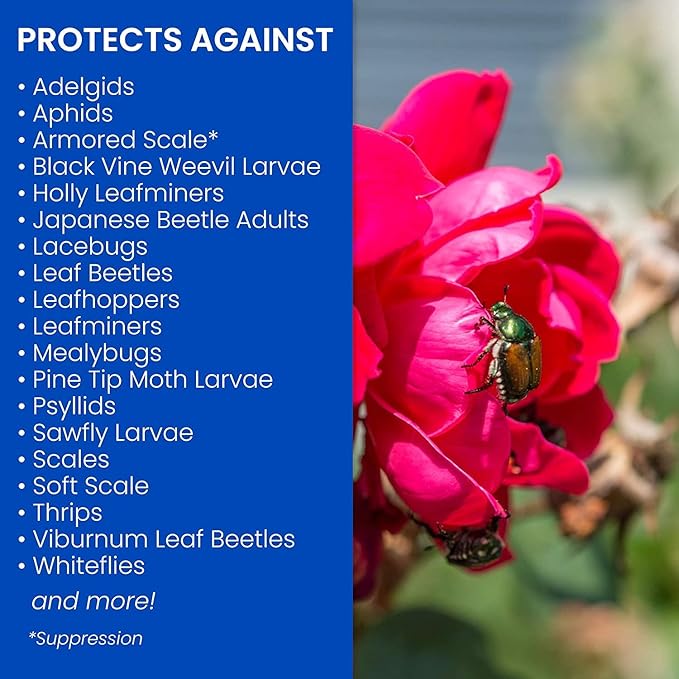 BioAdvanced 3-in-1 Insect, Disease and Mite Control, Ready-to-Use, 24 oz with BioAdvanced 2-in-1 Systemic Rose and Flower Care II, Granules, 5 lb