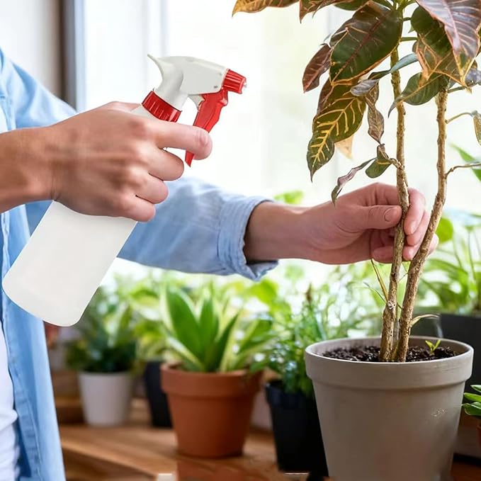 Plastic Spray Bottle(2 Pack/16Oz) Empty Adjustable Spray Bottles for Cleaning Heavy Duty Spray Bottle for Plants Hair Pet Vinegar Bleach and Rubbing Alcohol