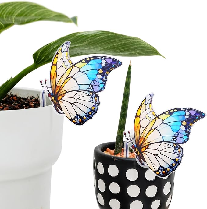 Butterfly Gifts for Women, 2Pcs Hanging Plant Planter for Indoor Outdoor Garden, Mothers Day Birthday Gifts for Mom Grandma from Daughter Son, Bird Lover Plant Pots Accessories