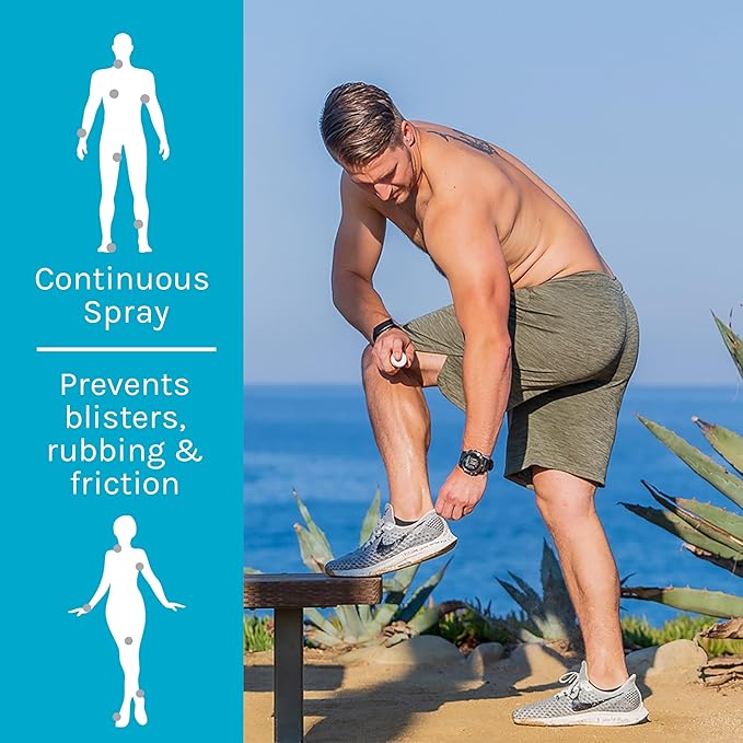 TRISLIDE Anti-Chafe Continuous Spray Skin Lubricant Body Friction Protection | Prevents Blistering and Chafing | Providng Long-Lasting Comfort and Protection (Pack of 1)