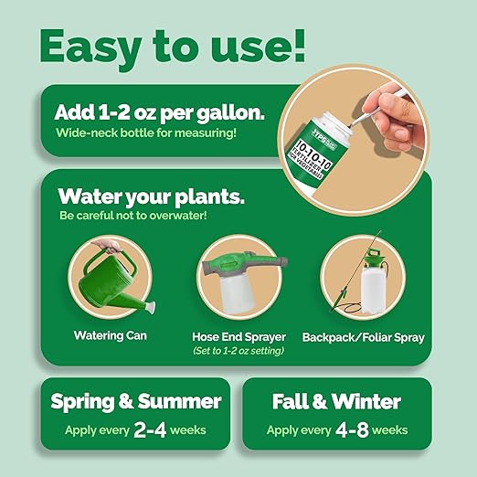 10-10-10 Fertilizer for Vegetables – Liquid Plant Food with Iron & Micronutrients for Balanced Nutrition, Strong Roots & Healthy Harvests, 8 oz