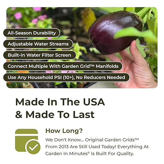 The Garden Grid | Preassembled Garden Watering System for Raised Beds | Drip Irrigation System & Soaker Hose - But Better | 1-Min Setup, USA-Made, Lasts 5-10x Longer | Size: 2x8 -Dims: 22.5"x88"