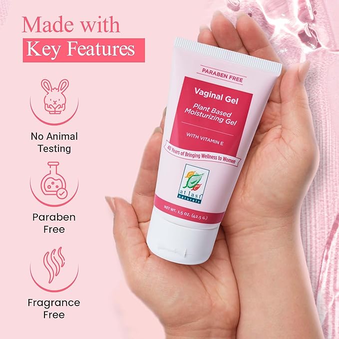 At Last Naturals SKIN Moisturizer Gel 1.5 oz Plant Based with Wild Yam and Vitamin E Helps Restore Moisture and pH Balance for Feminine Care Paraben Free Non Greasy Long Lasting Hydration 1 Pack